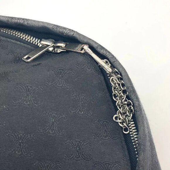 CELINE Triomph logo bag backpack Backpack Canvas / Leather Black main image 11